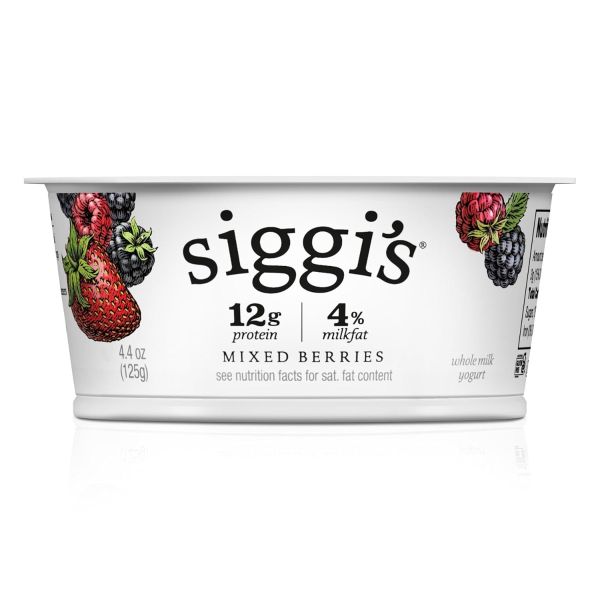 SIGGIS: Mixed Berries Whole Milk Strained Yogurt, 4.4 oz