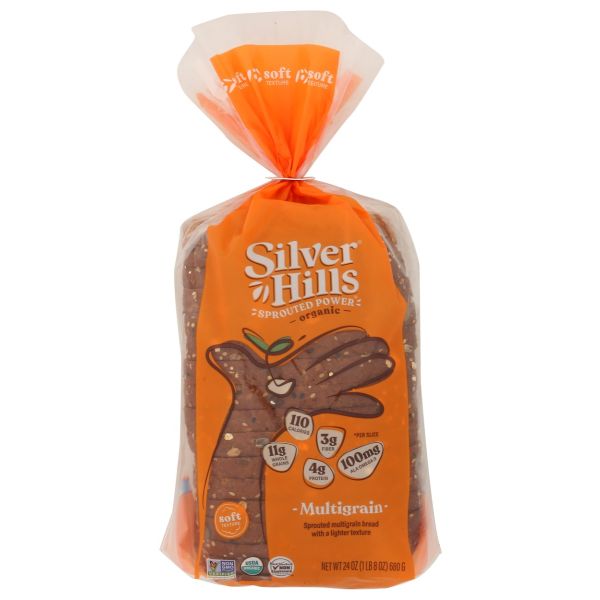 SILVER HILLS: Multigrain Sprouted Bread Loaf, 24 oz