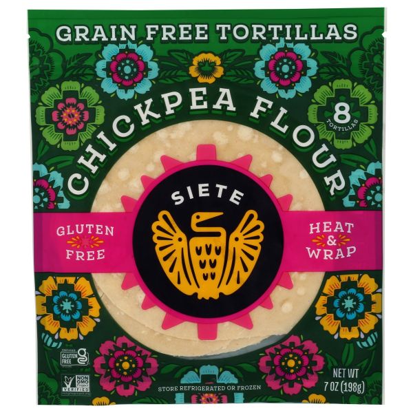 SIETE: Chickpea Flour Tortillas, 7 oz