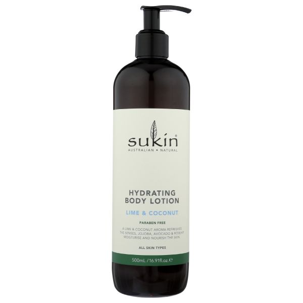 SUKIN: Lime and Coconut infused Hydrating Body Lotion, 16.9 fo