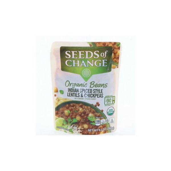 SEEDS OF CHANGE: Indian Style Lentils and Chickpeas, 9.2 oz