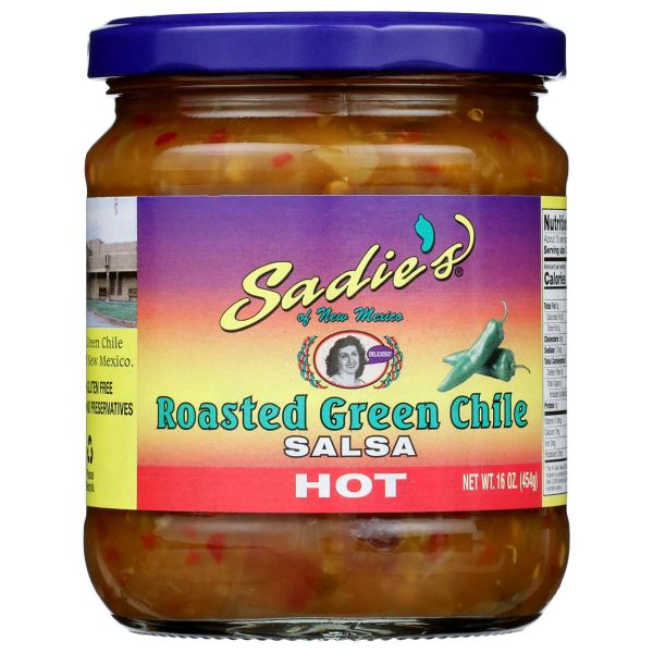 SADIE: Roasted Green Chile Hot Salsa, 16 oz