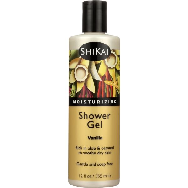 SHIKAI: All Natural Moisturizing Shower Gel Vanilla, 12 oz
