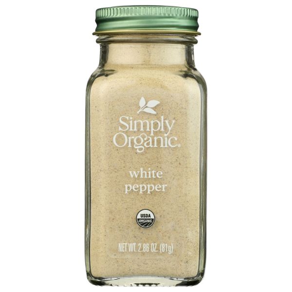 SIMPLY ORGANIC: White Pepper Ground, 2.86 oz