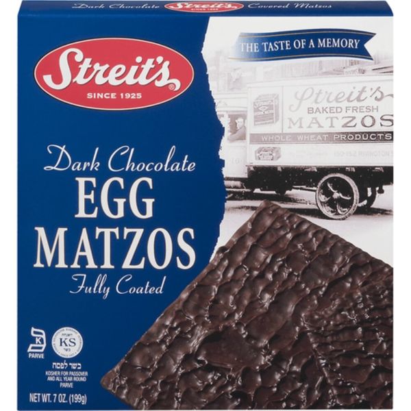 STREITS: Dark Chocolate Egg Matzos, 7 oz