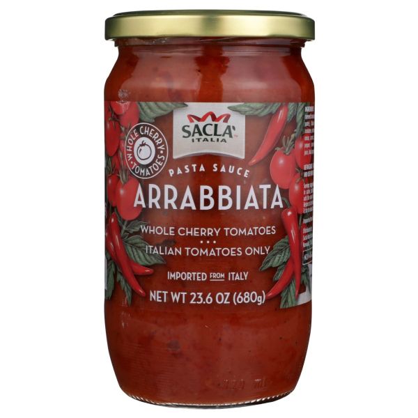 SACLA: Whole Cherry Tomatoes Arrabbiata Pasta Sauce, 24 oz