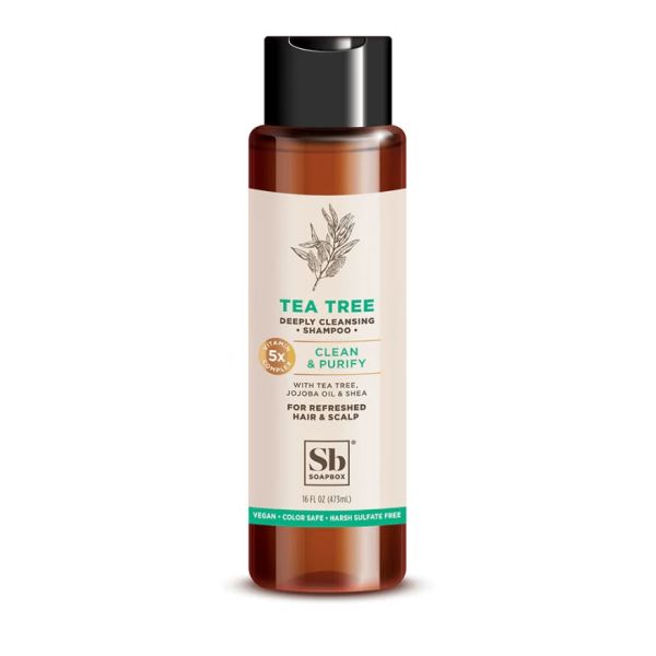 SOAPBOX: Tea Tree Clean and Purify Shampoo, 16 fo
