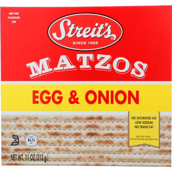 STREITS: Egg and Onion Matzos, 11 oz