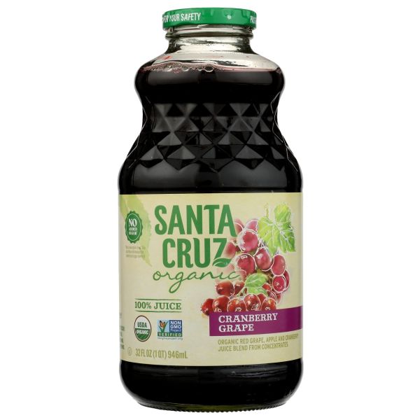 SANTA CRUZ: Organic Cranberry Grape Juice, 32 fo