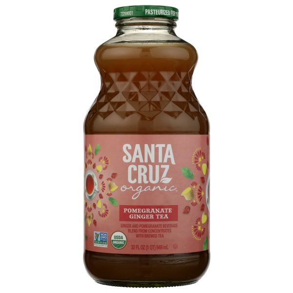 SANTA CRUZ: Organic Pomegranate Ginger Tea Juice, 32 fo