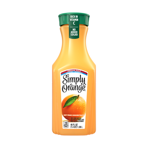 SIMPLY: Orange Juice Medium Pulp, 46 fo