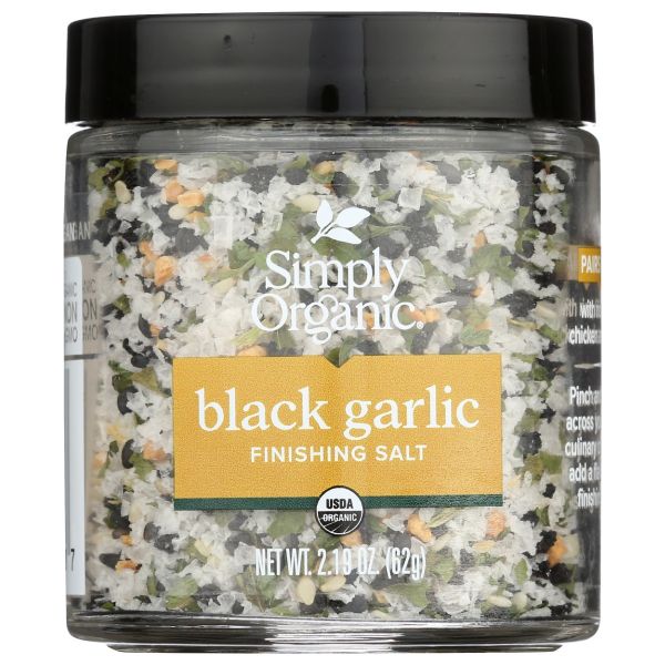 SIMPLY ORGANIC: Black Garlic Finishing Salt, 2.19 oz