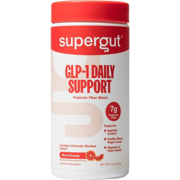 SUPERGUT: GLP 1 Blood Orange Prebiotic Daily Support, 6.1 oz