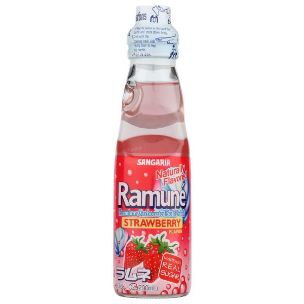 SANGARIA: Strawberry Ramu Bottle Softdrink, 6.76 fo