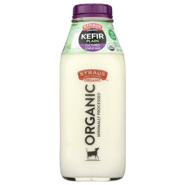 STRAUS: Organic Plain Lowfat Kefir, 32 fo
