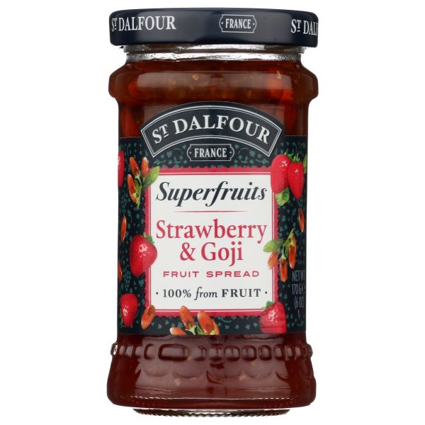 ST DALFOUR: Superfruits Strawberry and Goji Fruit Spread, 6 oz