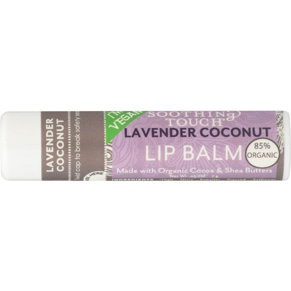 SOOTHING TOUCH: Lavender Coconut Vegan Lip Balm, 0.25 oz