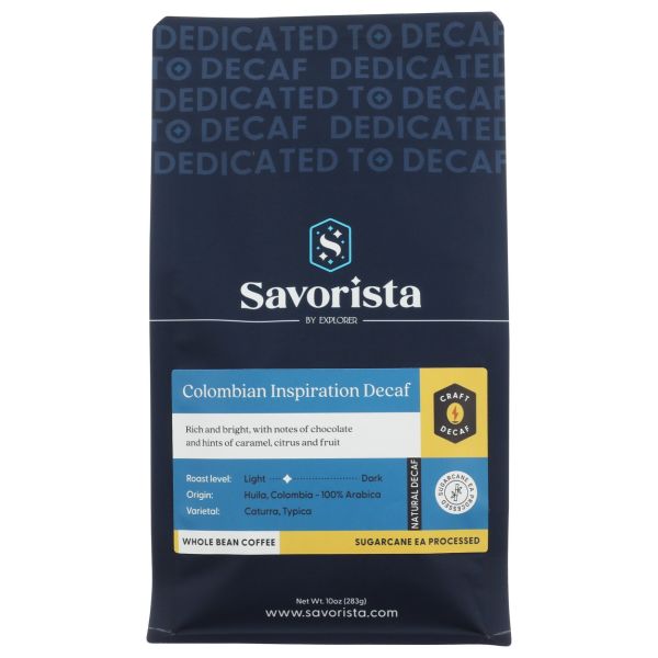 SAVORISTA: Colombian Inspiration Decaf Coffee, 10 oz