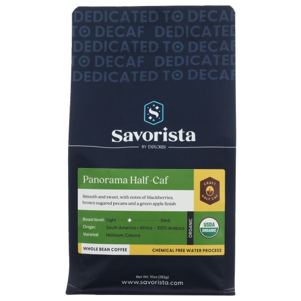 SAVORISTA: Panorama Half Caf Coffee, 10 oz