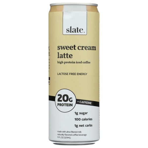 SLATE: Sweet Cream Latte High Protein Iced Coffee, 11 fo