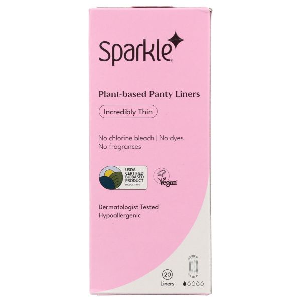 SPARKLE: Incredibly Thin Panty Liners, 20 ea
