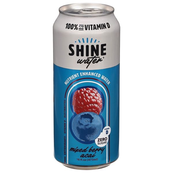 SHINEWATER: Mixed Berry Acai Enhanced Water, 16 fo