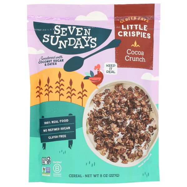 SEVEN SUNDAYS: Cocoa Crunch Little Crispies Cereal, 8 oz