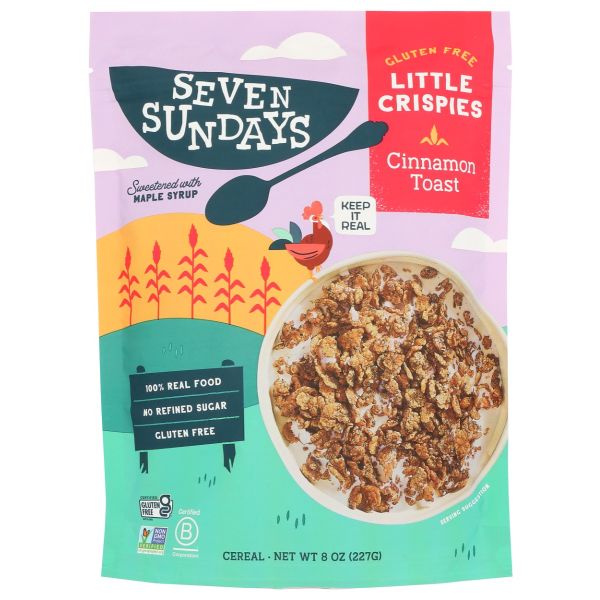 SEVEN SUNDAYS: Cinnamon Toast Little Crispies Cereal, 8 oz