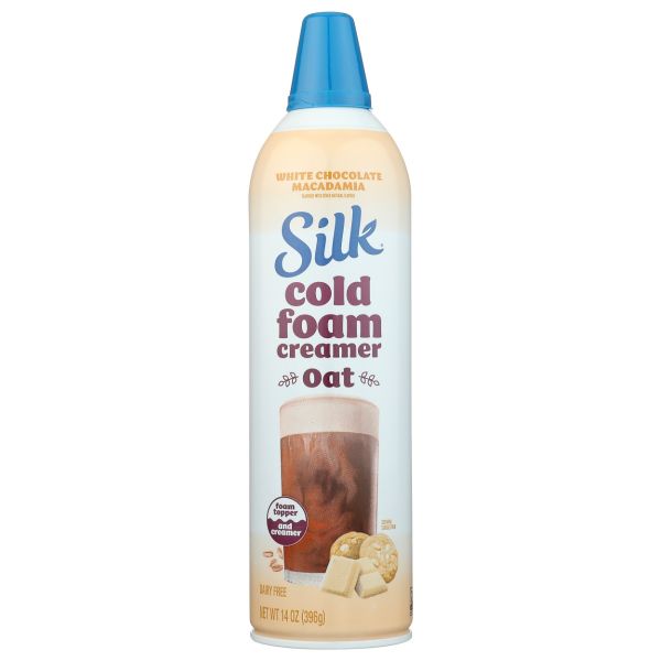 SILK: White Chocolate Macadmia Oat Cold Foam Creamer, 14 oz