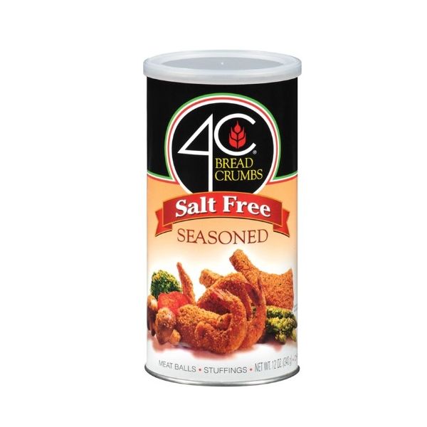 4C FOODS: Salt Free Seasoned Bread Crumbs, 12 oz