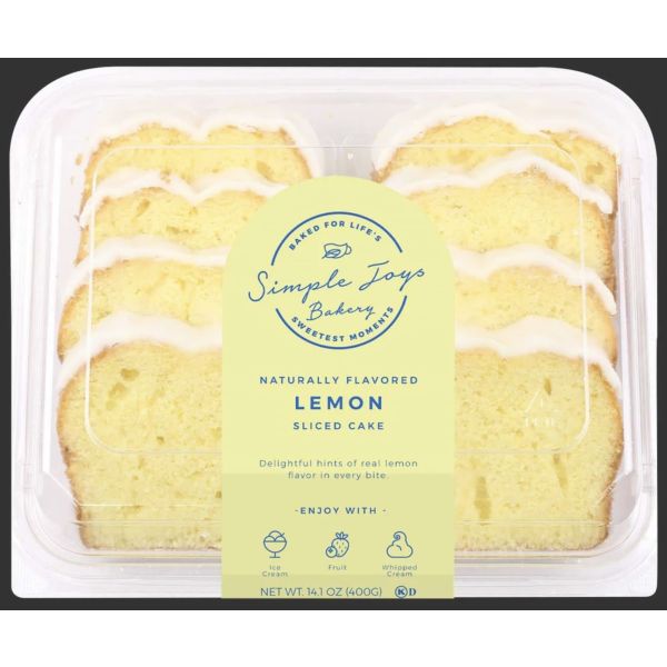 SIMPLE JOYS BAKERY: Cake Lemon Iced Sliced, 14.1 oz
