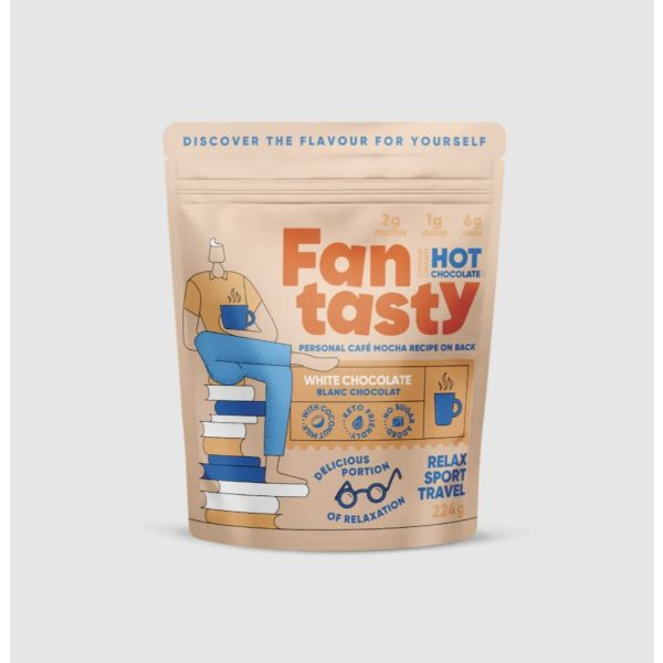 FAN TASTY FOODS: Hot White Chocolate Mix Low Sugar, 7.9 oz