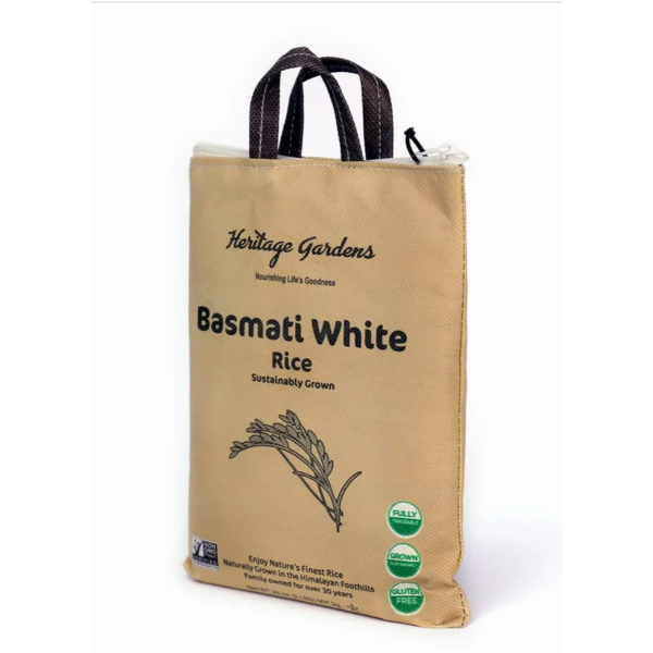 HERITAGE GARDENS: Rice White Basmati, 2 LB