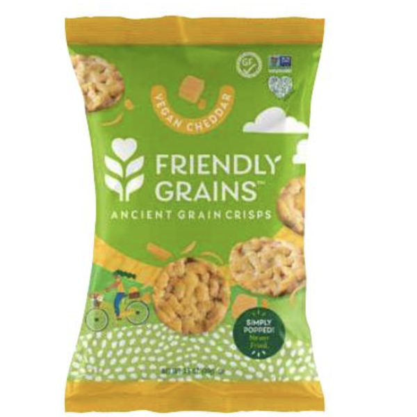 FRIENDLY GRAINS: Crisps Cheddar Grain, 3.5 oz