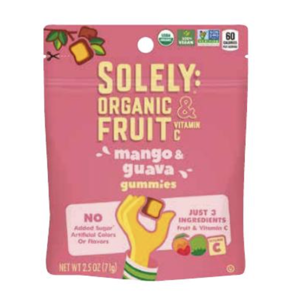 SOLELY: Gummies Mango And Guava, 2.5 oz
