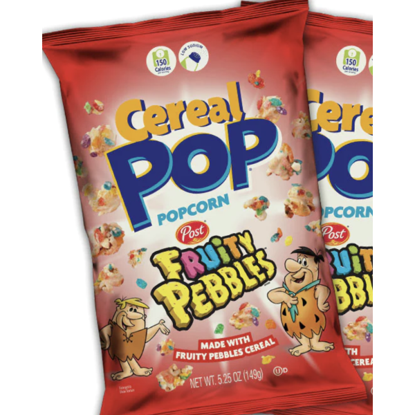COOKIE POP POPCORN: Cereal Pop Fruty Pebbles, 5.25 OZ