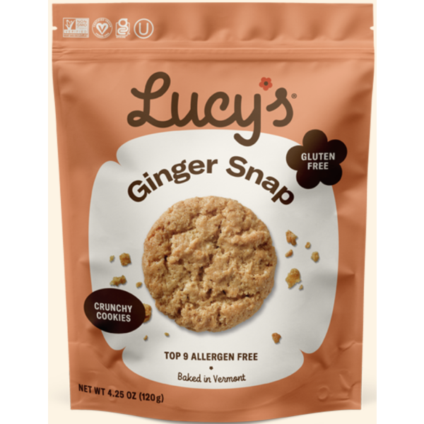 LUCY'S: Cookies Ginger Snap, 4.25 oz