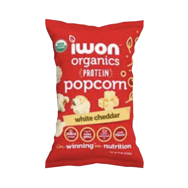 IWON ORGANICS: Popcorn Prtn White Chddr, 4 oz