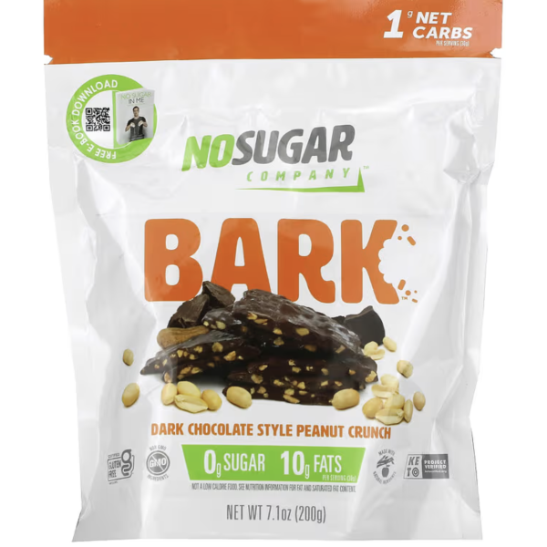 NO SUGAR COMPANY: Dark Chocolate Peanut Crunch Bark, 200 gm
