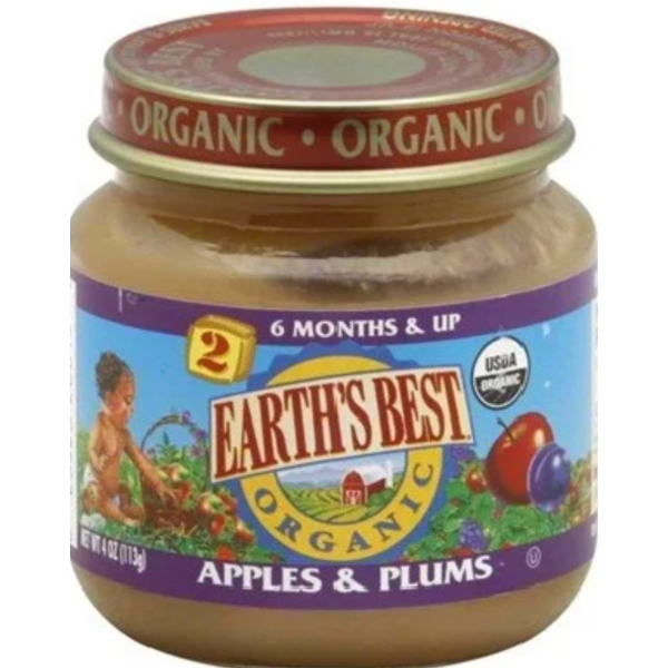 EARTHS BEST: Organic Apples & Plums, 4 oz