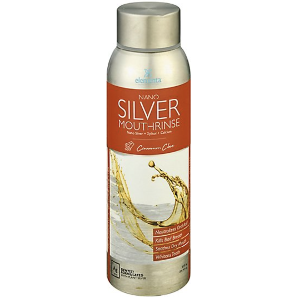 ELEMENTA SILVER: Nano Silver Mouth Rinse Cinnamon Clove, 20 oz
