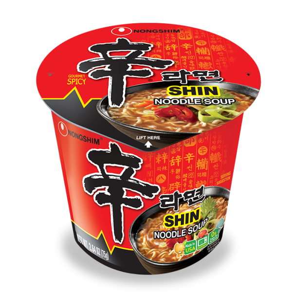 NONG SHIM: Instant Shin Cup Noodles, 2.64 oz