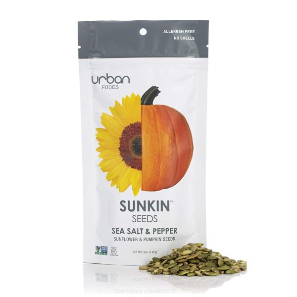 URBAN FOODS: Sea Salt & Pepper Sunflower & Pumpkin Seeds, 5 oz