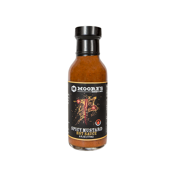 MOORE: Sauce Mustard Tangy Hot, 6 oz
