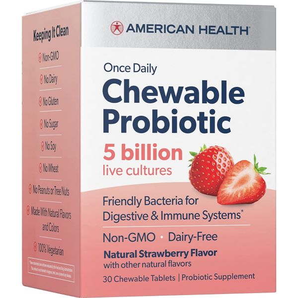 AMERICAN HEALTH: Probiotic Chew Strawberr, 30 tb