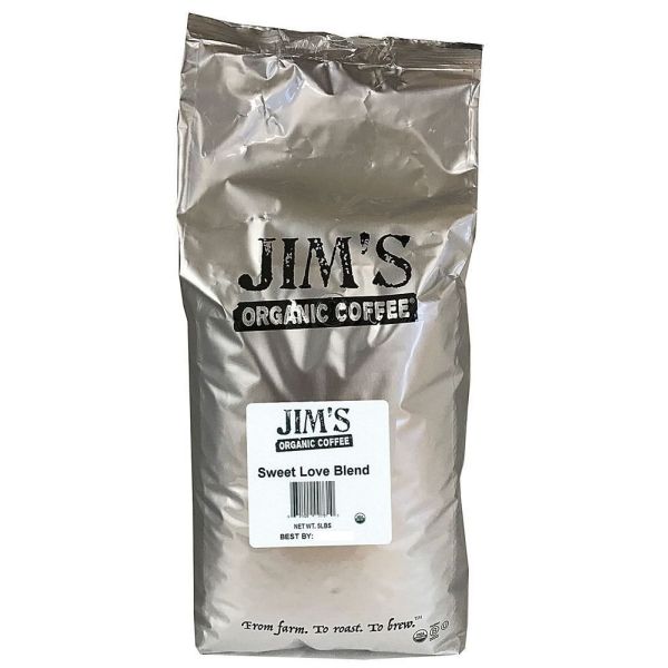 JIMS ORGANIC COFFEE: Organic Sweet Love Blend Coffee, 5 lb