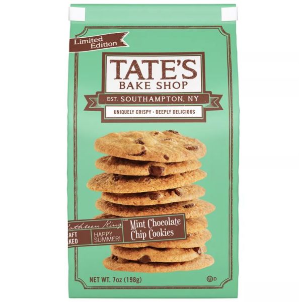 TATES: Mint Chocolate Chip Cookies, 7 oz