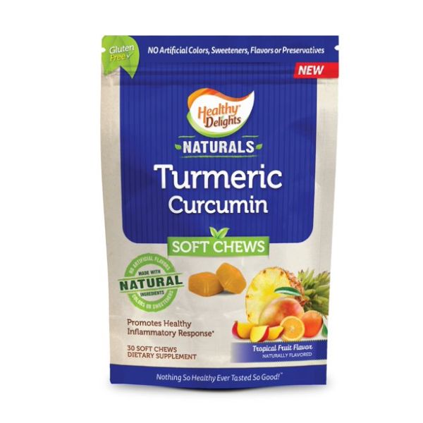 HEALTHY DELIGHTS: Turmeric Curcumin Chews, 30 ea