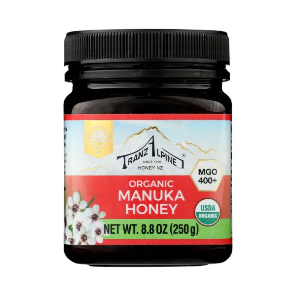 TRANZALPINE: Organic Manuka Honey MGO 400+, 8.8 oz