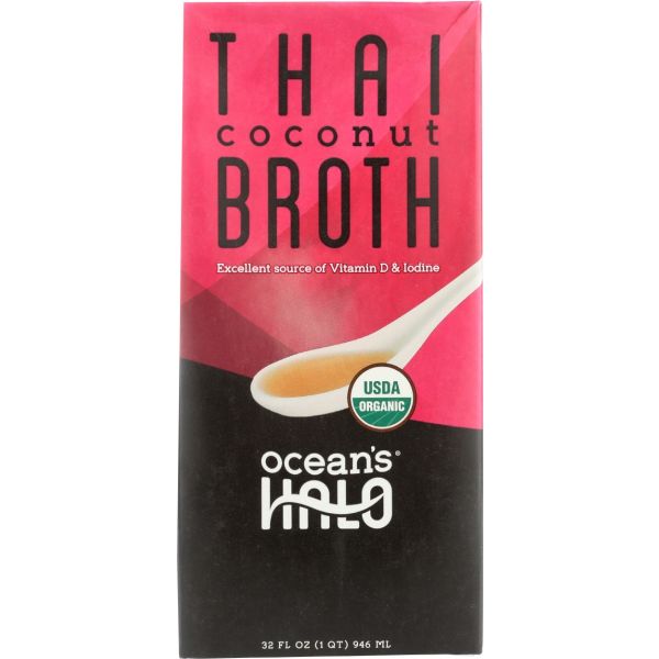 OCEANS HALO: Organic and Vegan Thai Coconut Broth, 32 fo